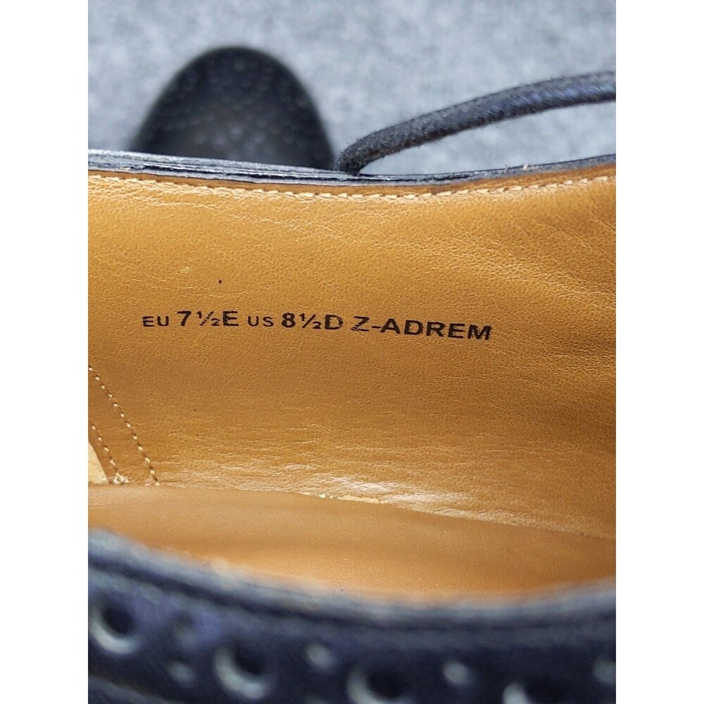 Bally Men's Black Oxfords Leather Z-Adrem Size 8 1/2D Made In Switzerland - Picture 13 of 16